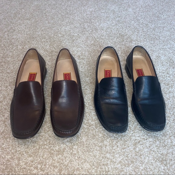 Cole Haan Shoes | Vtg Cole Haan City Set of 2 Classic Leather Mens Dark Brown \u0026 Black Loafers | Color: Black/Brown | Size: 9 | Pm-93916808's Closet